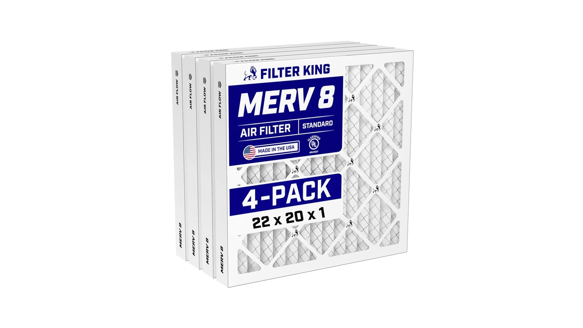 Filter King 22x20x1 Air Filter Merv 8, Ac Furnace Filters
