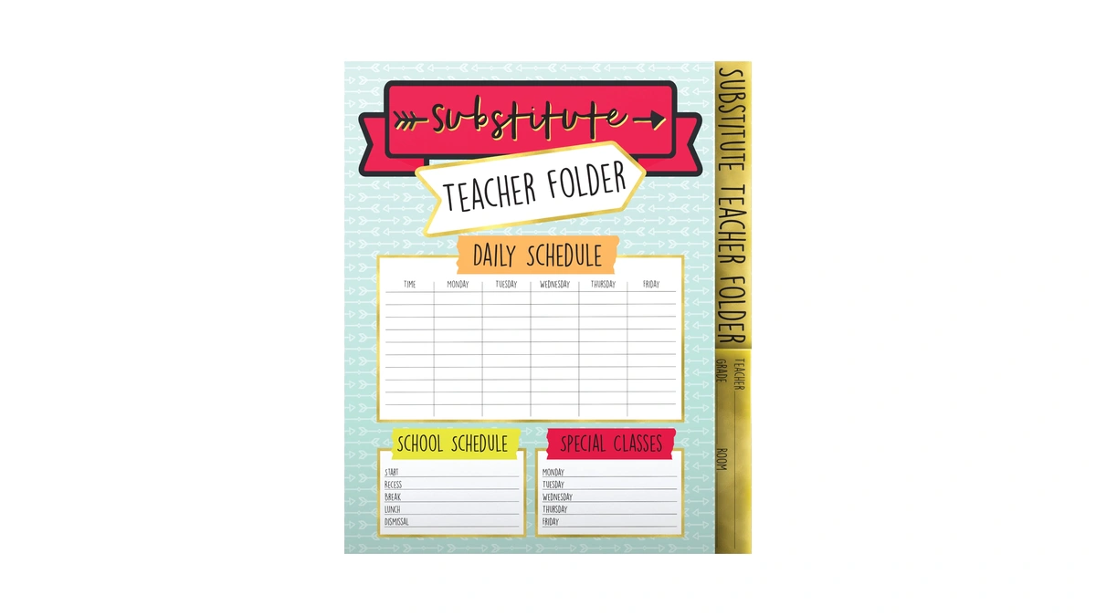 Aim High Substitute Teacher Folder Folder