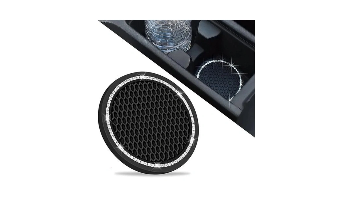 Dblosp Car Cup Holder Coasters, Bling Cup Holder Insert Coaster
