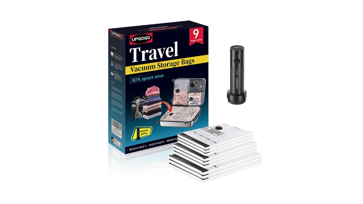 Upgogo Travel Vacuum Bags For Luggage With Portable Electric Pump,vacuum