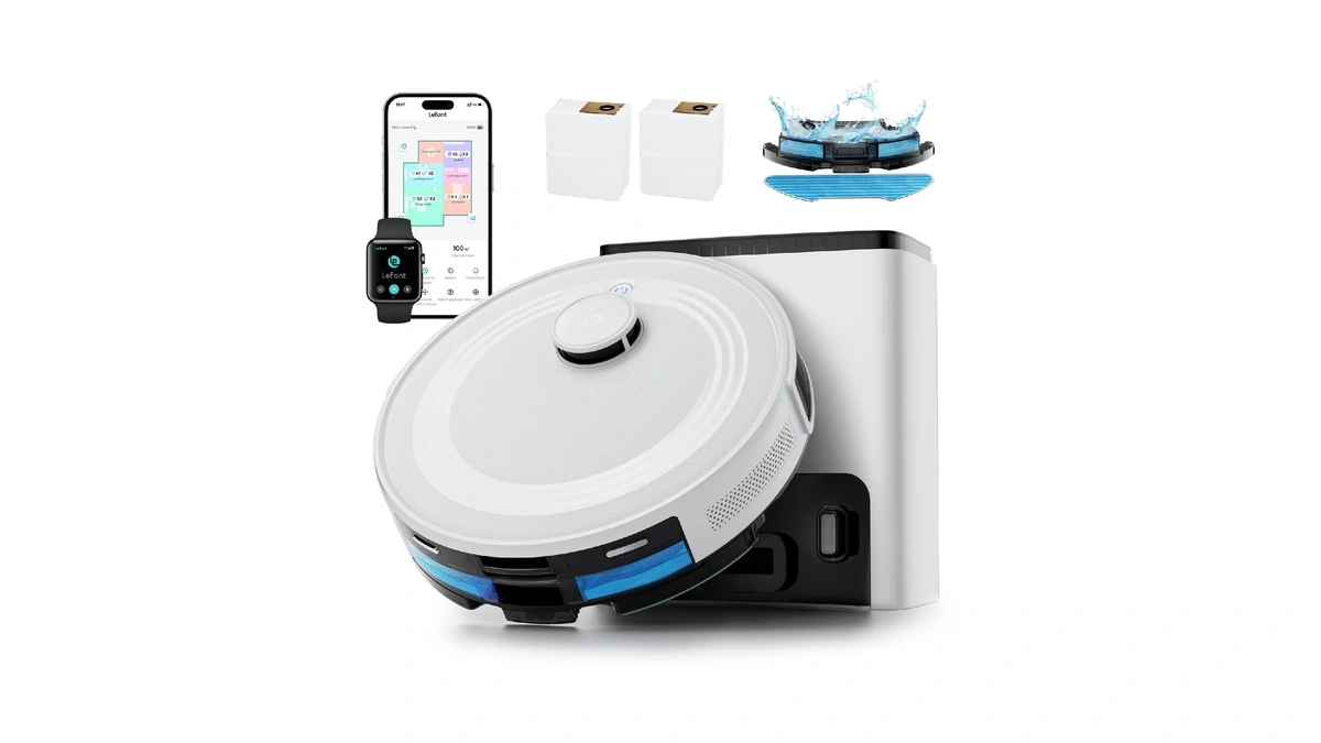 Lefant Robot Vacuum And Mop,75-day Self-emptying,6000pa Powerful Suction,customized Cleaning,home Mapping,