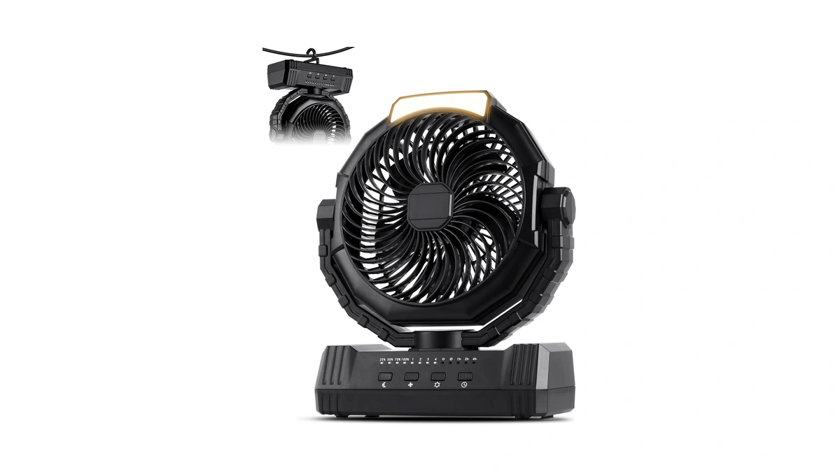 Kopbeau Portable Camping Fan, 20000mah Battery Operated Tent Fan With