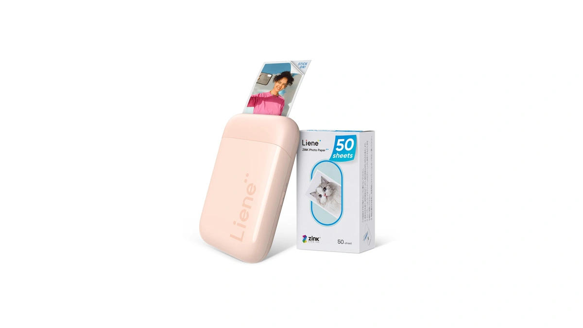 Liene Pearl K100 Photo Printer, 2x3 Mini Instant Portable Color