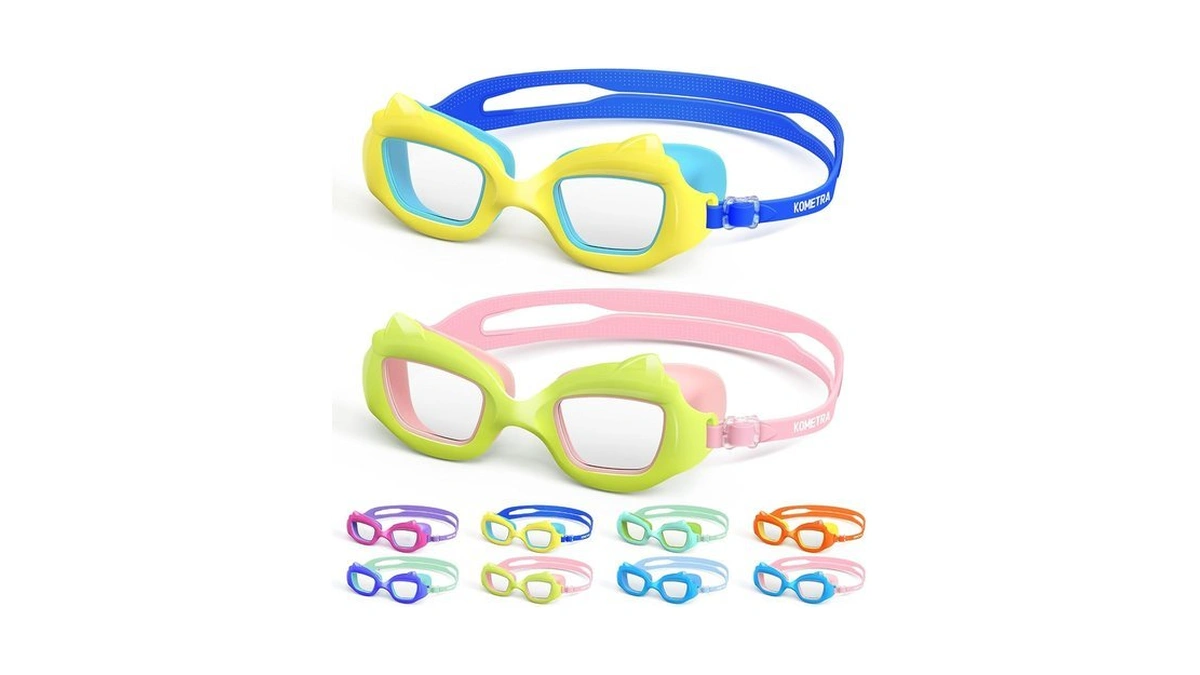 Kometra Toddler Goggles, Toddler Swim Goggles, 2 Pack