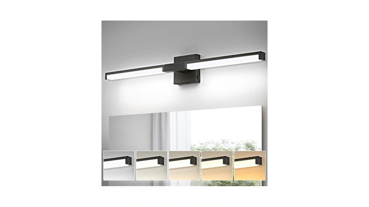 Okeli Modern Bathroom Light Fixtures Over Mirror, 32 Inch Matte