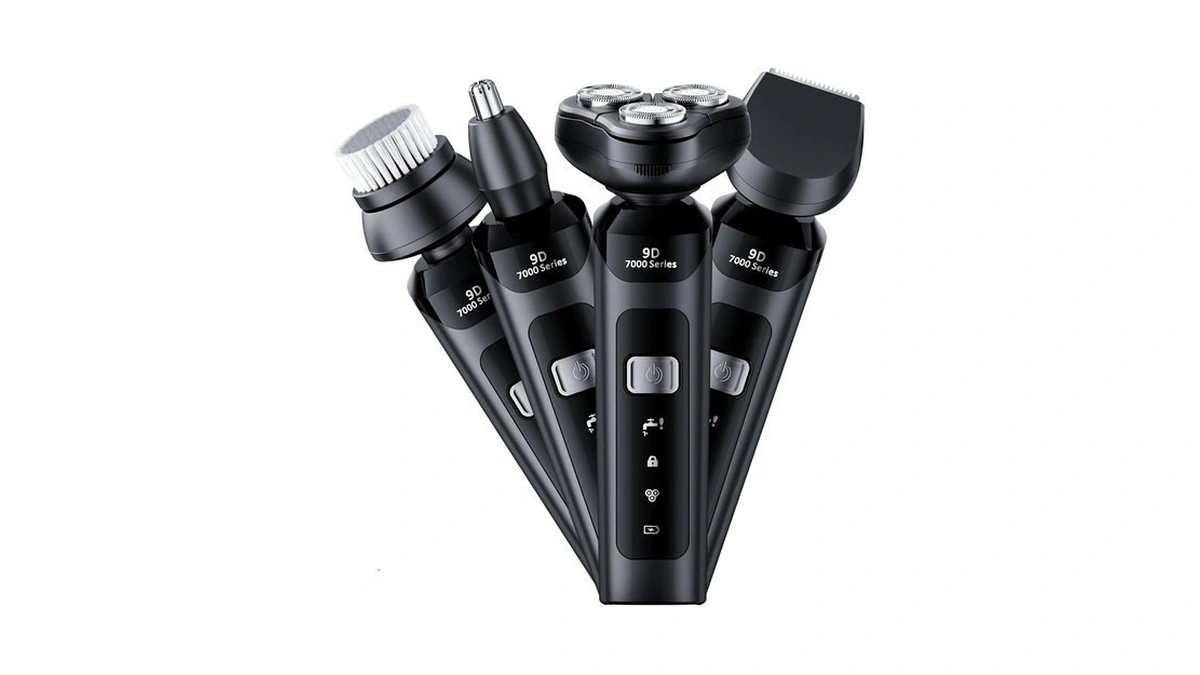 4-in-1 Electric Shaver For Men, Usb Rechargeable Rotary Shaver With