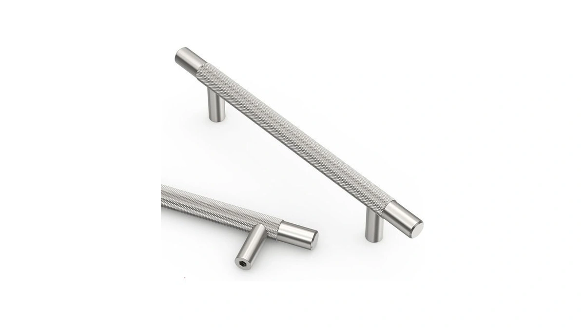 Asidrama 10 Pack 5 Inch(128mm) Brushed Satin Nickel Knurled Kitchen