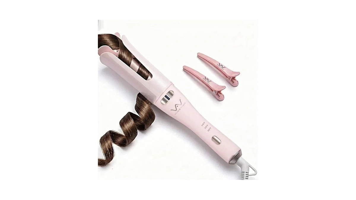 Vav Auto Hair Curler For Beginners,3 Temperature,1.25" Rotating Hair Waver