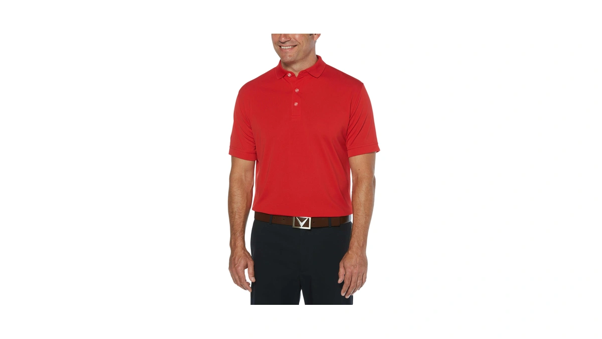 Callaway Men's Opti-dri Stretch Ottoman Short Sleeve Golf Polo Shirt