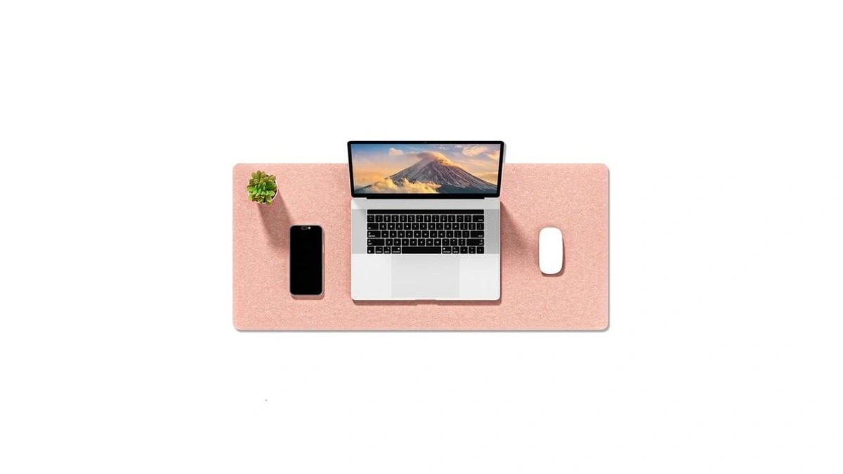 Auhoahsil Felt Desk Mat, Minimalist Large Mouse Pad Xl 31.5