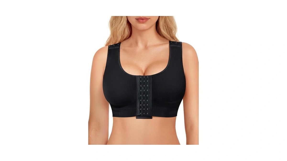 Brabic Post Surgery Front Closure Bras For Women Compression Surgical