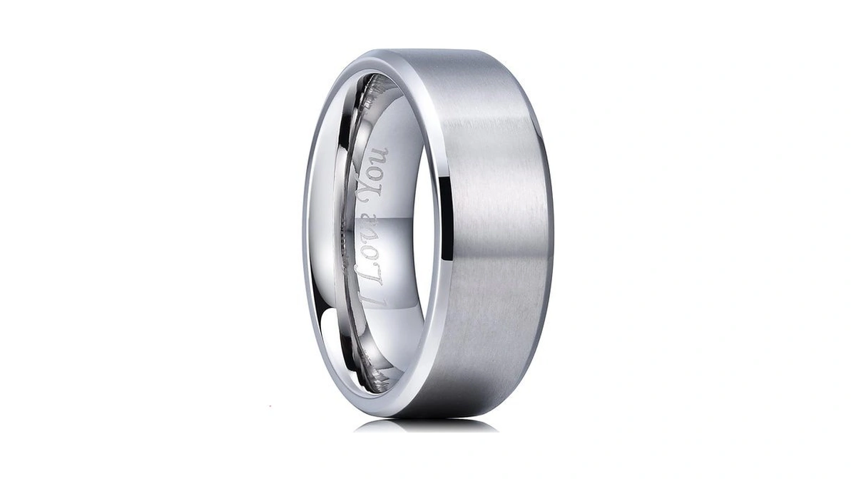 King Will Stainless Steel Men' Ring 8mm Silver I Love
