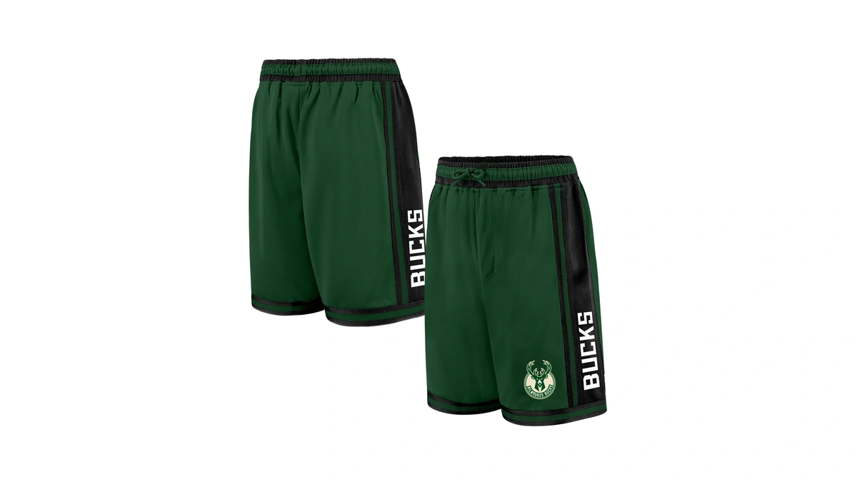 Ultra Game Nba Official Men's Classic Basketball Shorts, Milwaukee Bucks,