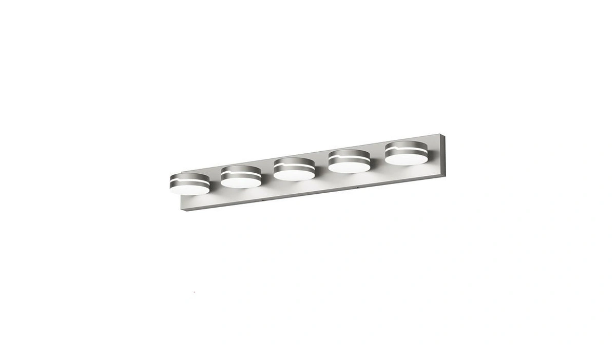 Mkbng Led Modern Bathroom Lights Fixtures 5-light Dimmable Nickel Acrylic