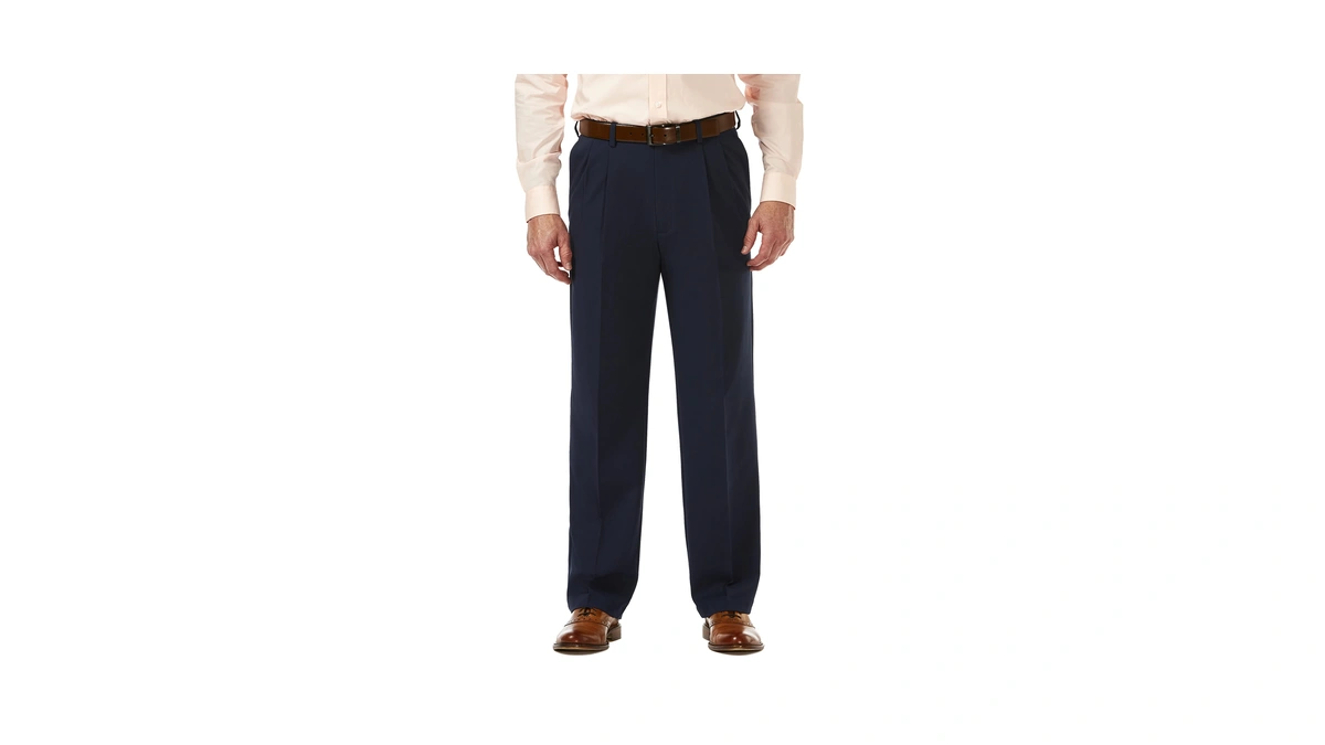 Haggar Men's Classic Fit Cool 18 Pro Pleated Golf Pant