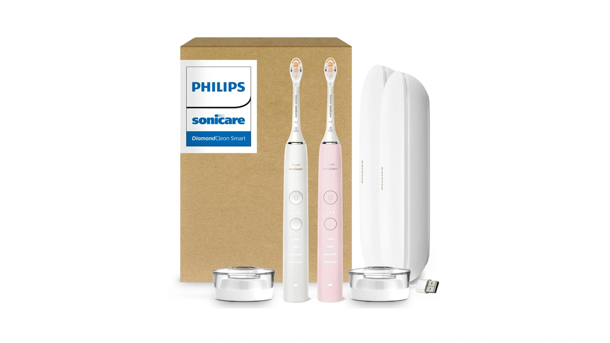 Philips Sonicare Diamondclean 9000 Electric Toothbrush Bundle, Hx9912/72