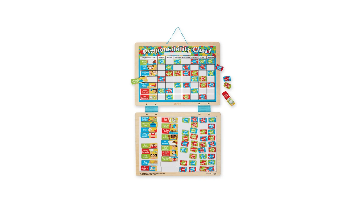 Melissa & Doug Magnetic Responsibility Chart And Kids Calendar -