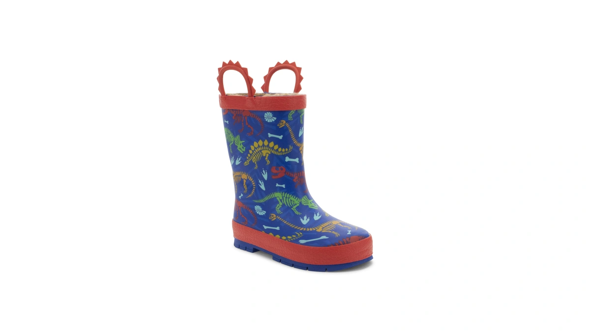 Western Chief Kids Waterproof Rain Boots, Dino Fossils, 13
