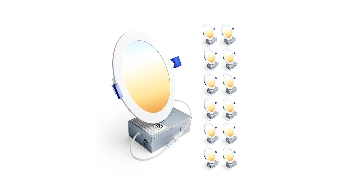 Ensenior 12 Pack 6 Inch Led Recessed Ceiling Light, 5cct,
