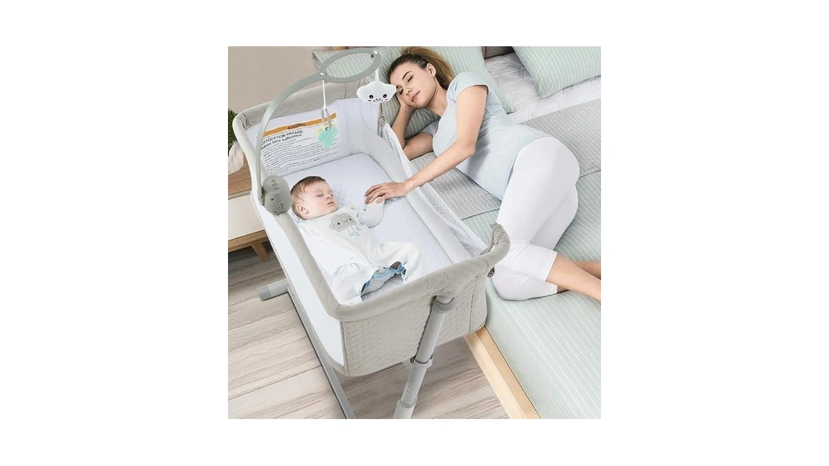 Ronbei Baby Bassinet, Bedside Sleeper Cribs,baby Bed To Bed, Adjustable,