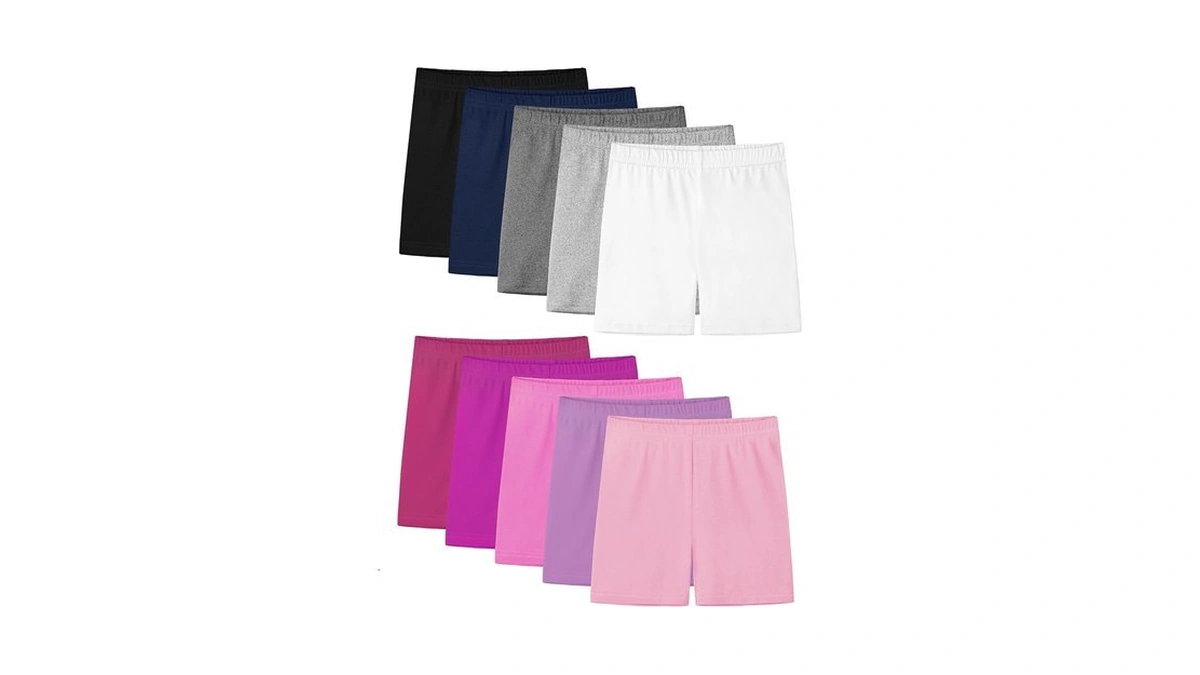 Ruisita 10 Pack Girls Bike Shorts Under Dress Dance Shorts