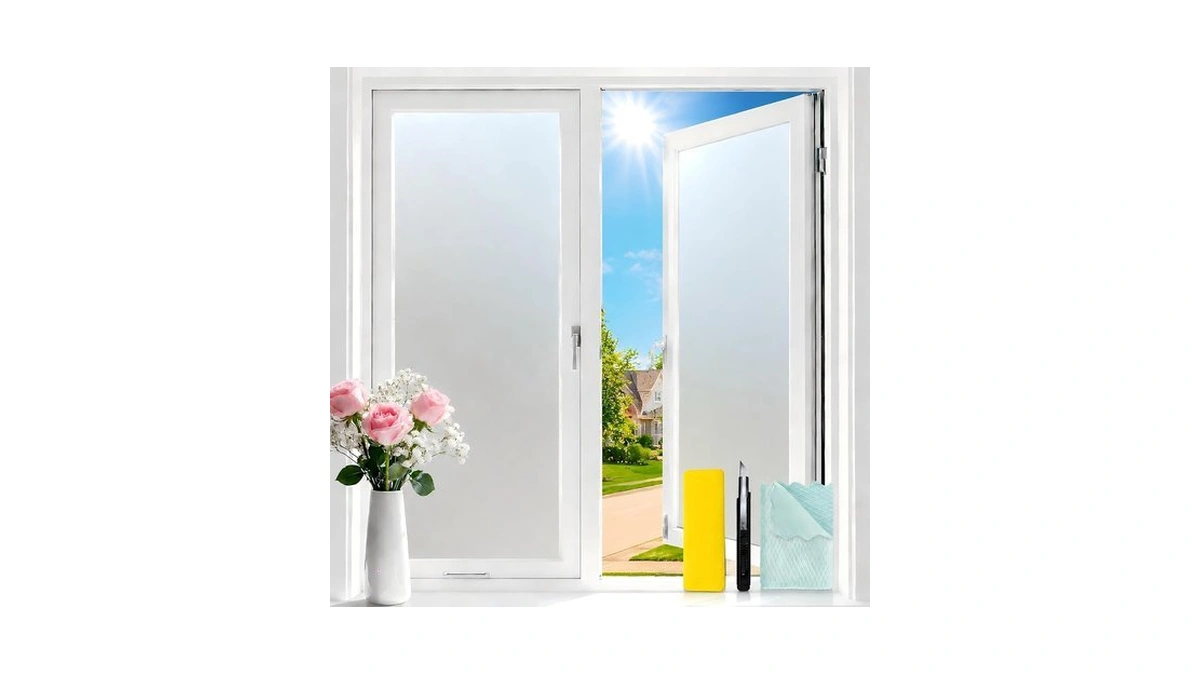 Freenook Frosted Glass Window Film With Installation Tools, Static Cling