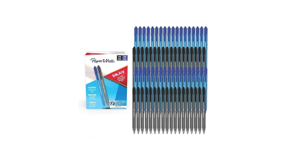 Paper Mate Inkjoy 100rt Ballpoint Pens, Medium Point (1.0mm), Black