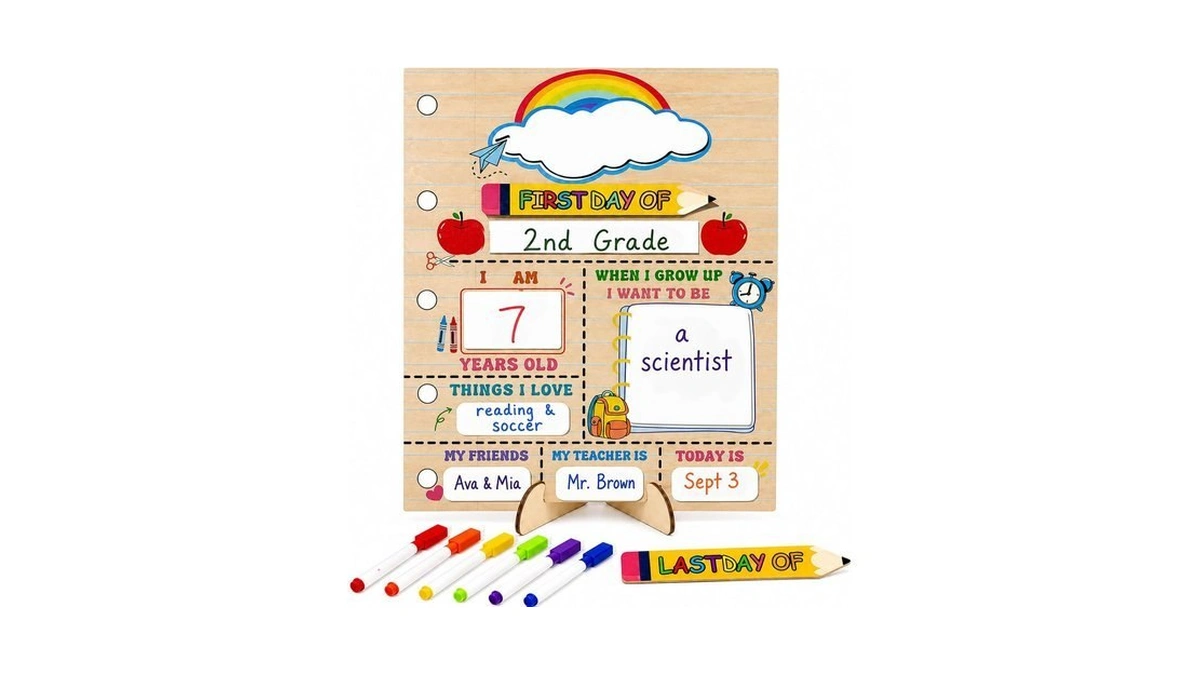 Ehtagel First Day Of School Sign Board 12" X 10"