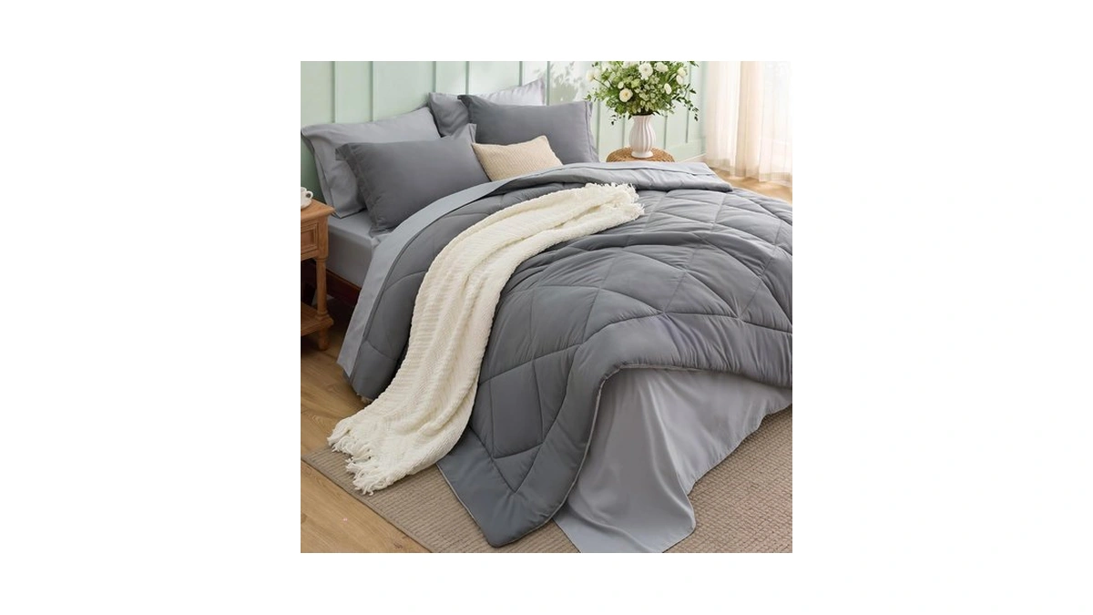 Bedsure Queen Bed In A Bag Reversible Two-tone 7 Pieces