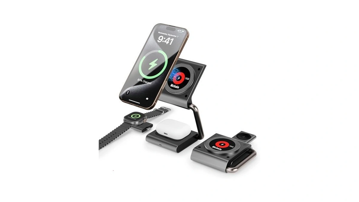 Hichain Foldable Charging Station For Iphone 17 For Apple Watch