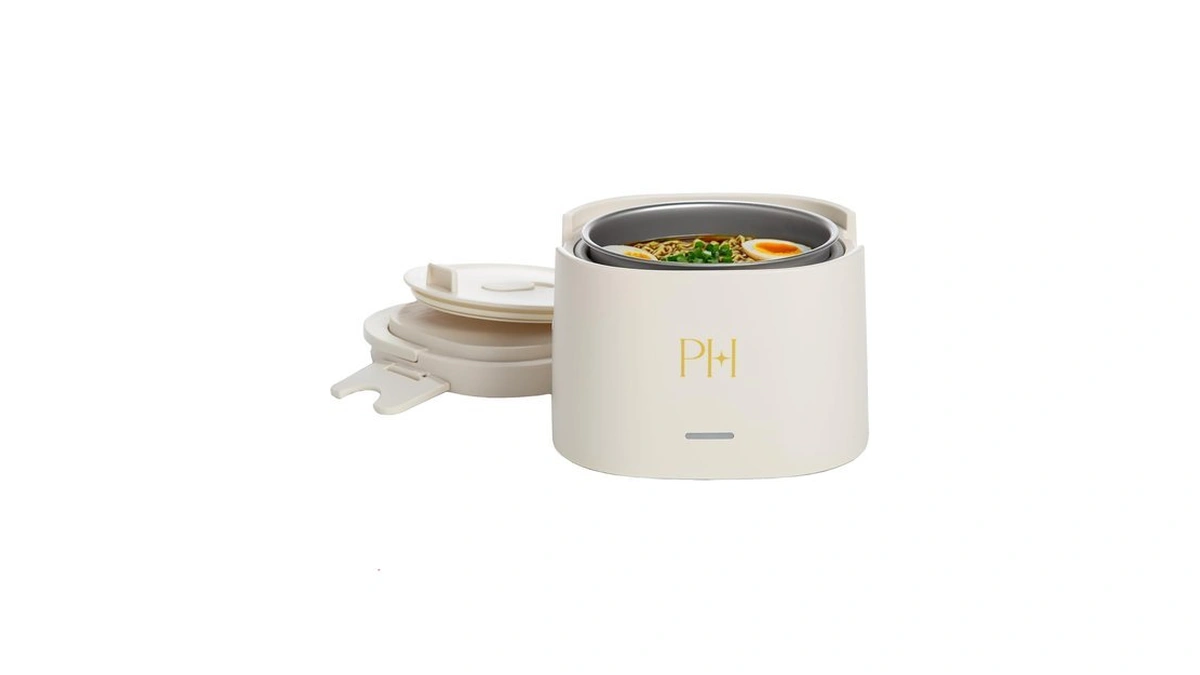 Paris Hilton Electric Lunch Warmer, 20-ounce Stainless Steel Portable Food