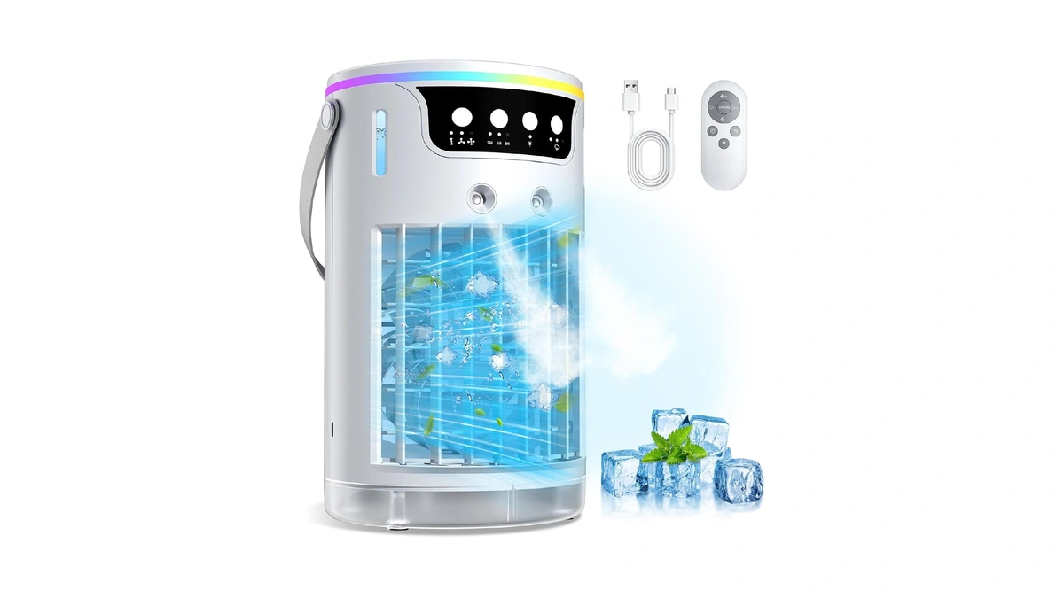Portable Air Conditioners, Personal Evaporative Air Cooler 1200ml With Ice