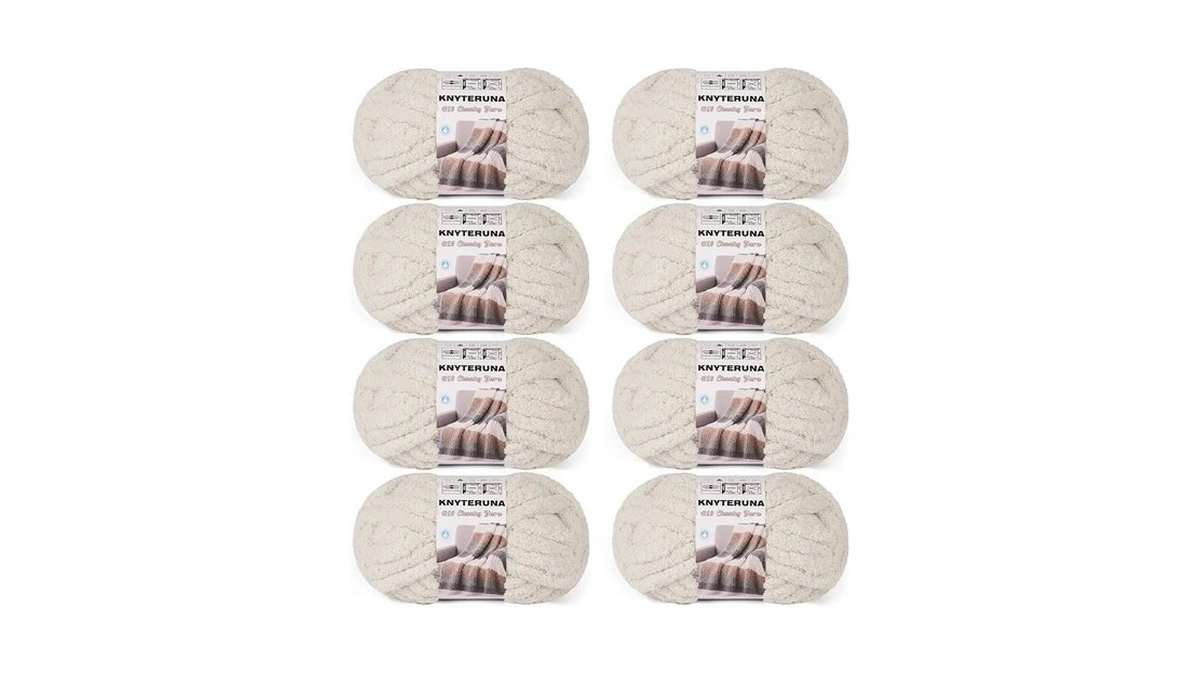 Knyteruna Chunky Yarn For Hand Knitting, #10 Chunky Blanket Chenille