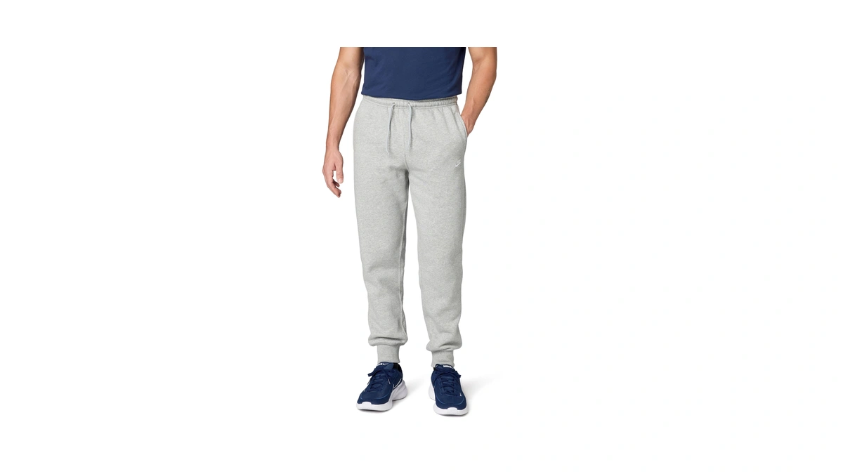 Nike Men's Club Joggers, Dark Grey Heather/light Smoke Grey/white, X-large
