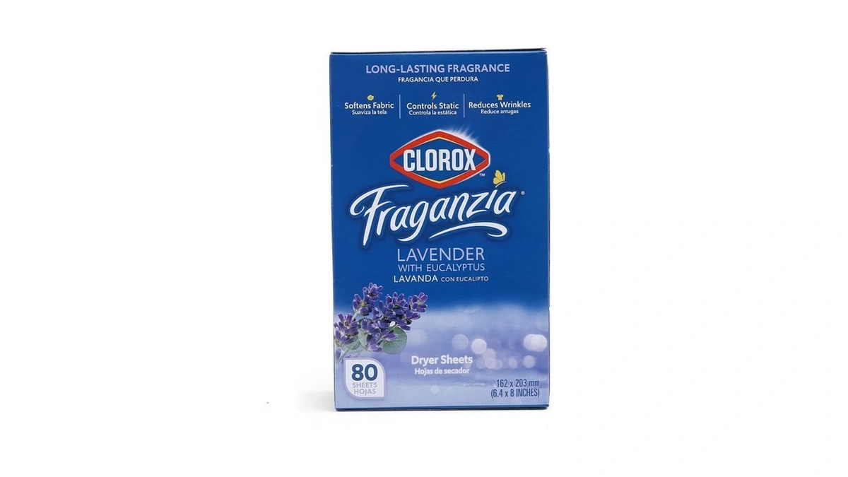 Clorox Fraganzia Dryer Sheets, Lavender Eucalyptus, 80 Count
