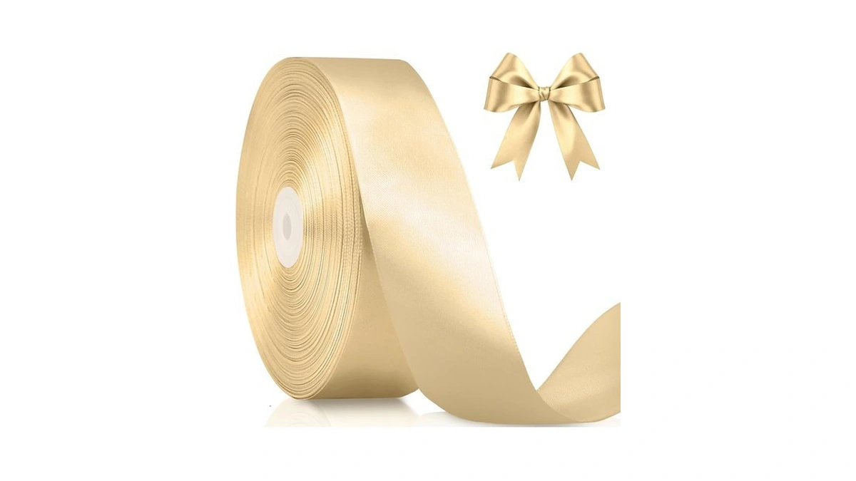 Amazon code: Tjduk Gold Satin Ribbon 1-1/2 Inch X 100