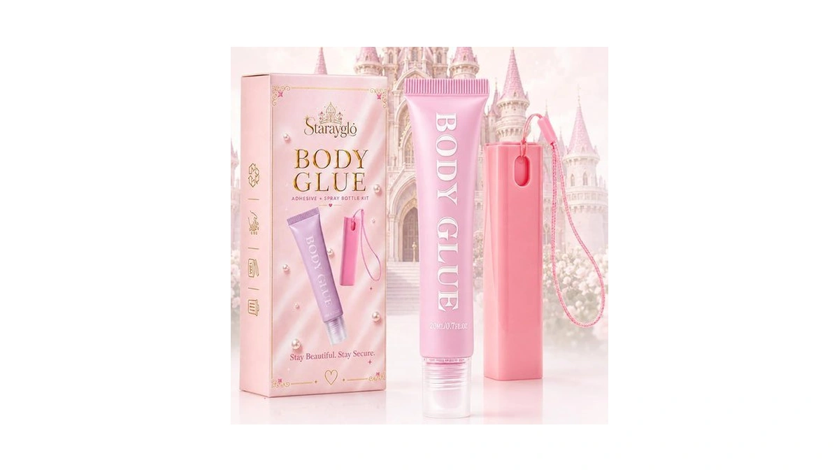 Starayglo Body Adhesive For Clothes With Remover Spray, Sweat Resistant