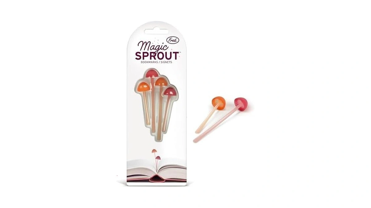 Genuine Fred Magic Sprout, Mini-mushroom Bookmarks - Set Of 4