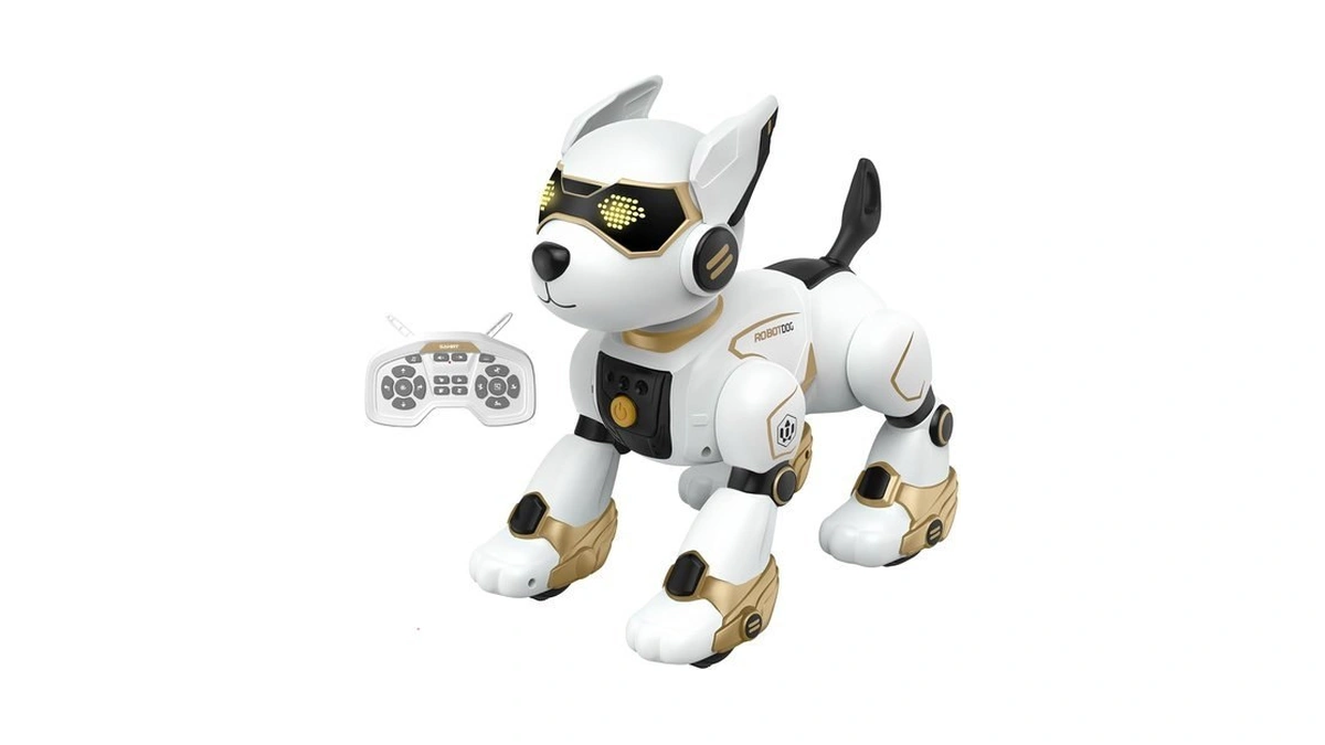 Peachleaf Robot Dog Toy For Kids, Programmable Interactive Rc Pet