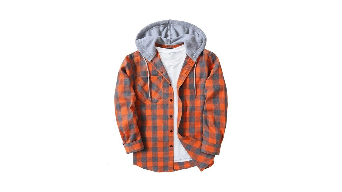 Amazon code: Scodi Mens Flannel Hoodie Shirt Casual B