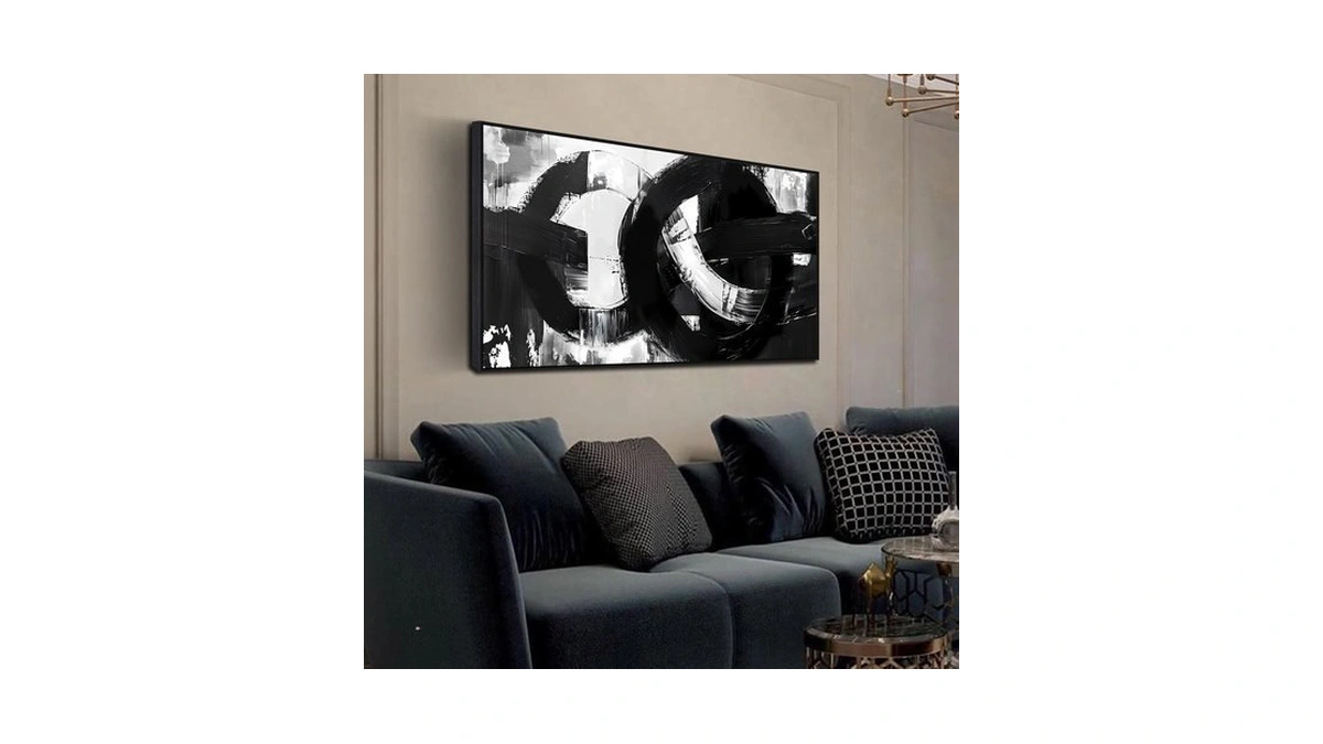 Ouzzlie Abstract Wall Decor For Bedroom Office 48" L X