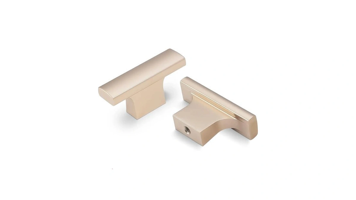 Amasideca 10 Pack Champagne Bronze Kitchen Cabinet Knobs - Solid