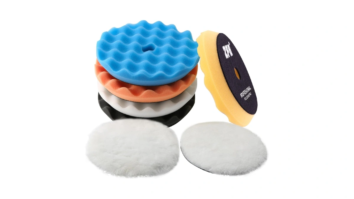 Buffing Polishing Pads, Zfe 6pcs 5"(125mm) Waffle Foam Buffing Pads
