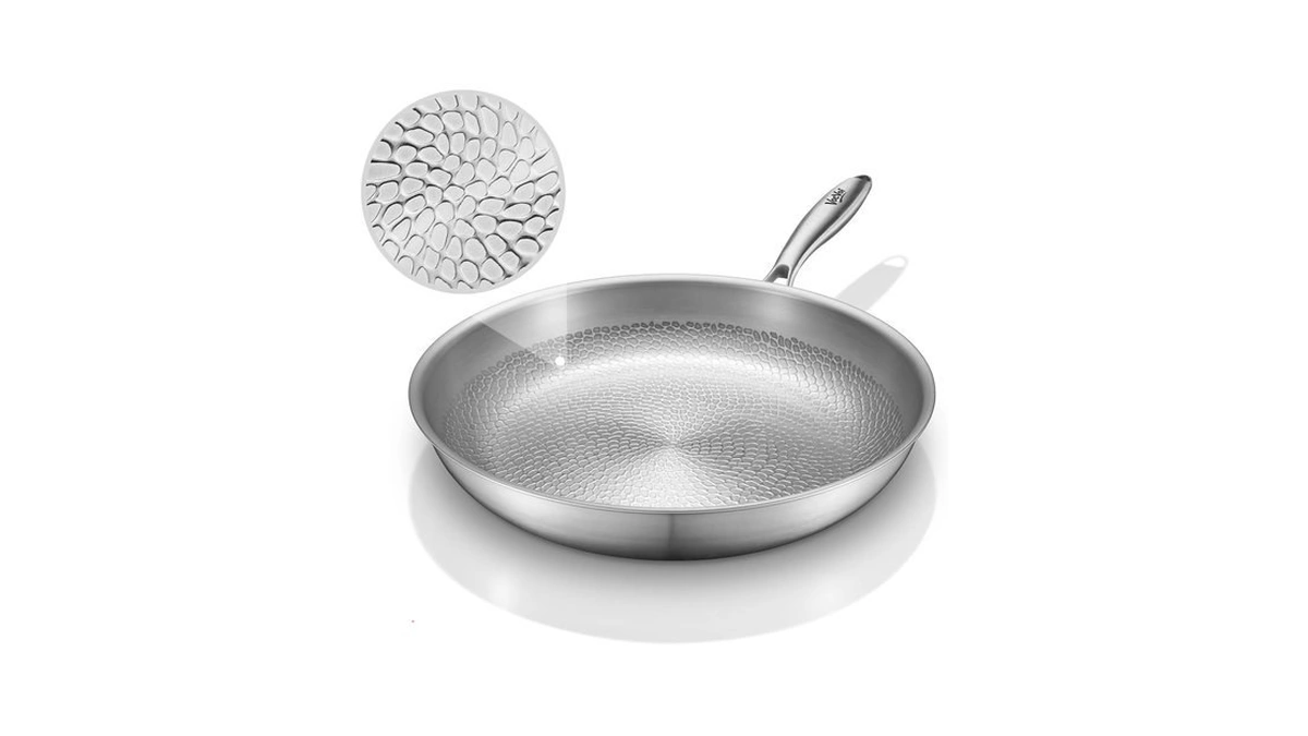 Vocvoi Titanium Pans For Cooking,12" Nonstick Pro Frying Cookware