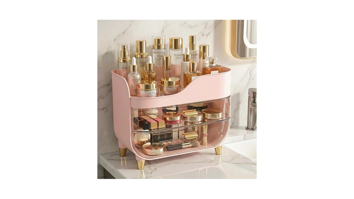 Asdbko Makeup Organizer For Vanity With Large Smooth Drawers Extra