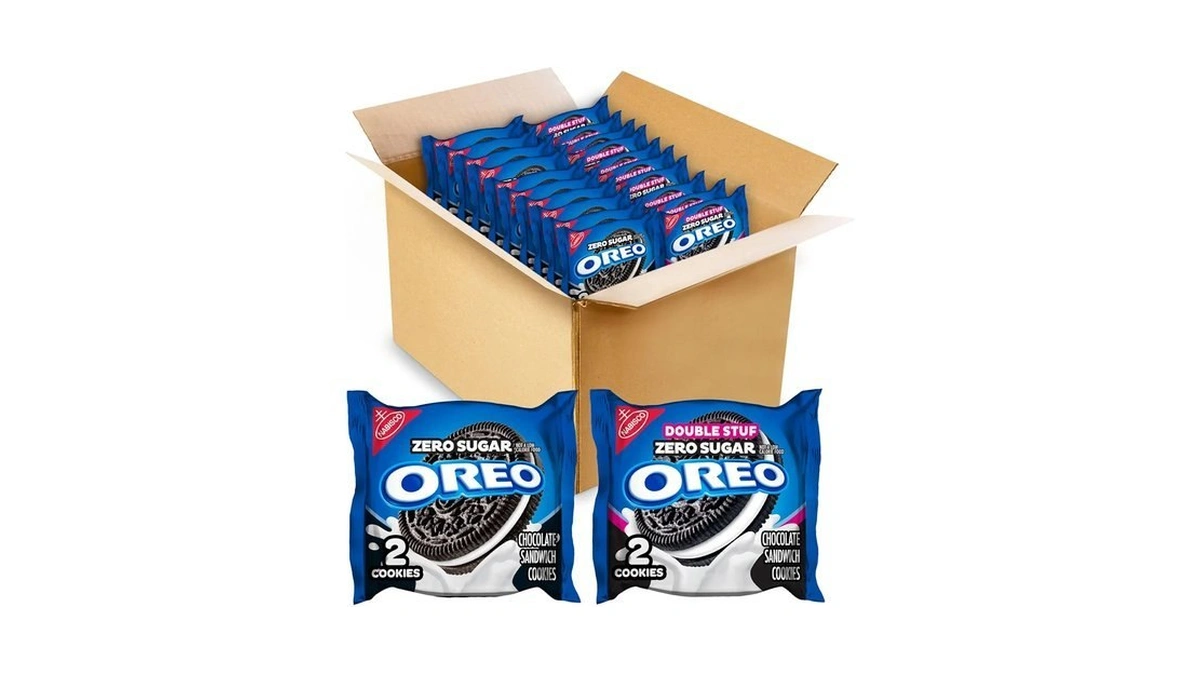 Oreo Zero Sugar Chocolate Sandwich Cookies Variety Pack, 20 Snack