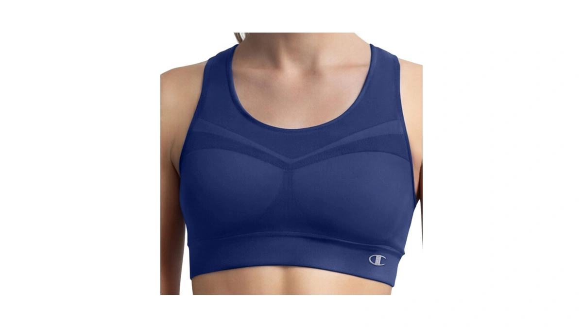 Champion Women's The Infinity Racerback Sports Bra, Moderate Support, Seamless,