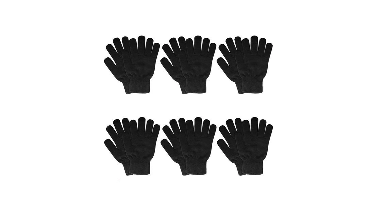 Siledgn 6pairs Winter Gloves For Women Men's Warm Knit Gloves