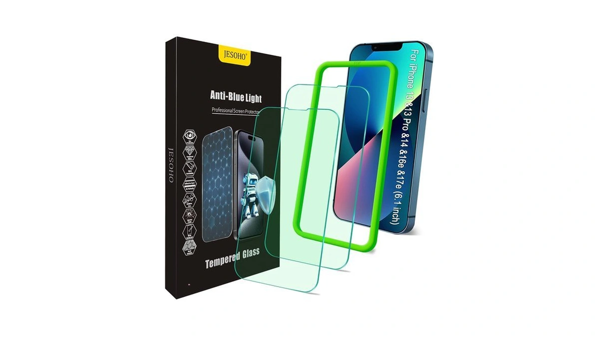Jesoho Blue Light Screen Protector For Iphone 13/13 Pro/14/16e/17e 6.1