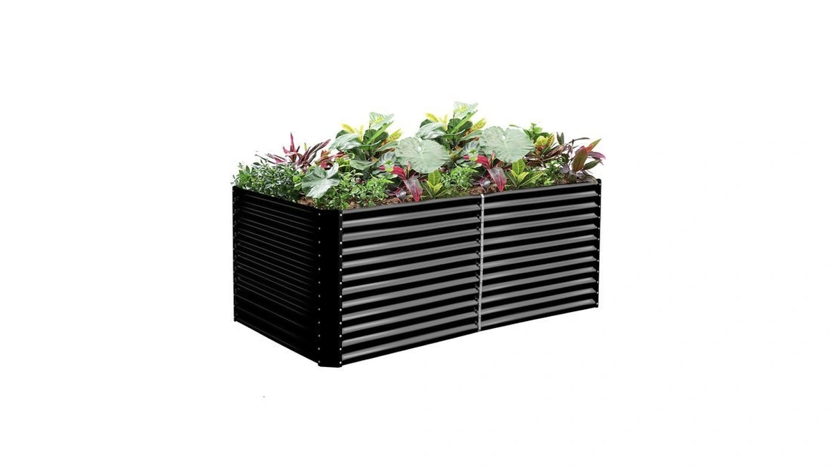 Land Guard 8x4x3ft Rectangular Galvanized Raised Garden Beds, Large-capacity Metal